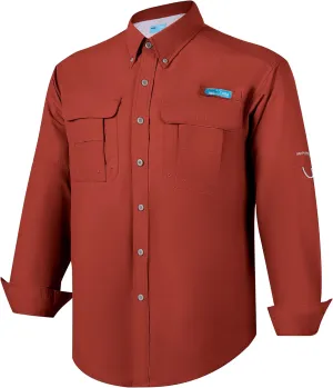 Tuna Men's Fishing Outdoor Button Down UPF 50  Sun Protection Waterproof Hiking Long Sleeve Shirts