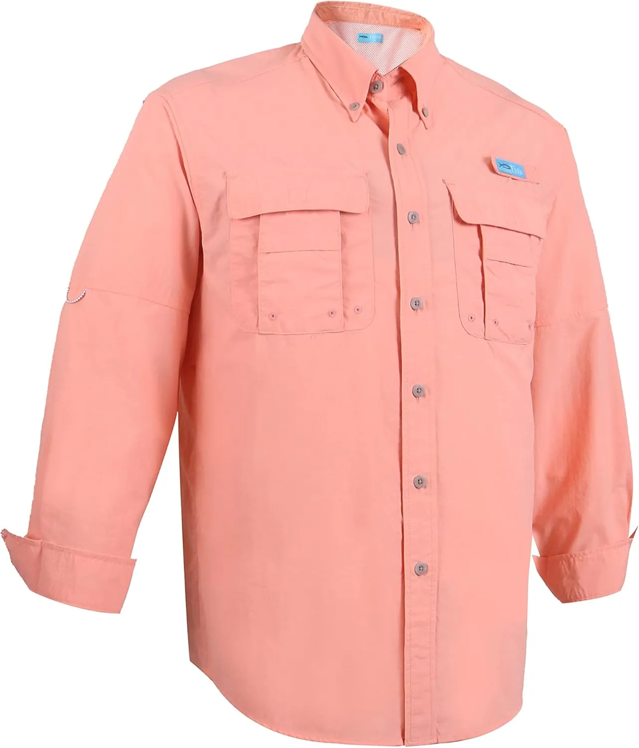 Tuna Men's Fishing Outdoor Button Down UPF 50  Sun Protection Waterproof Hiking Long Sleeve Shirts
