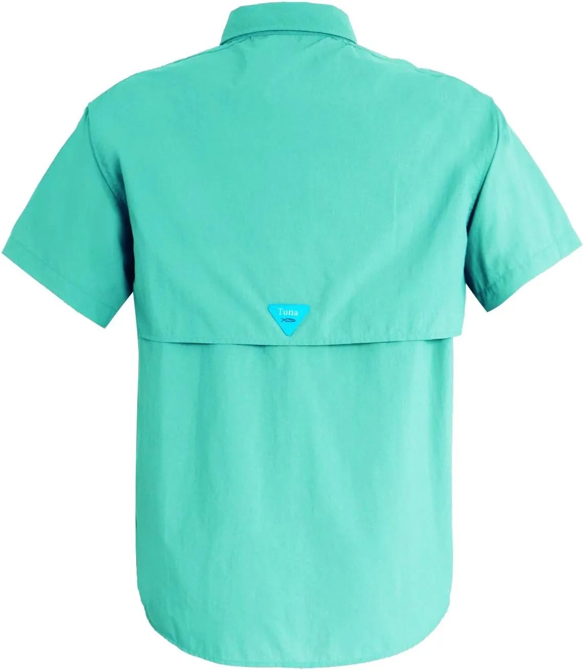 Tuna Men's Fishing Outdoor Button Down UPF 50  Sun Protection Waterproof Hiking Short Sleeve Shirts