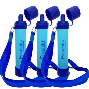 Ultimate Outdoor Water Filter Straw - Portable Emergency Survival Gear for Camping, Hunting, Hiking, Travel and Water Purification Preparedness Personal Filtration Gear (3)