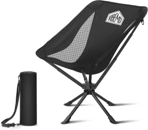 Ultra-Compact Folding Camping Chair, Lightweight Portable Lawn Chair, Quick Setup in 8 Seconds, Supports 300 lbs, Ideal for Camping, Fishing, Hiking & Beach