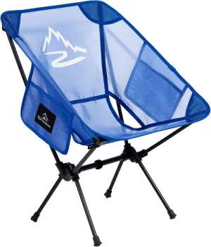 Ultra Lightweight Folding Camping Chair with Carry Bag - Portable, Compact, and Sturdy for Outdoor Adventures, Beach, Fishing, Hiking, Picnic, Travel (Blue)
