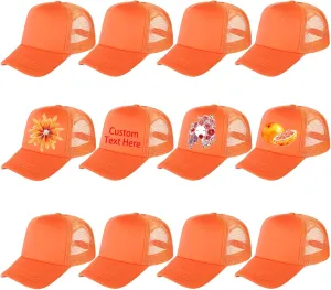 Ultrafun 12 Pack Trucker Hat Summer Mesh Sublimation Blank Hats Adjustable Snapback Baseball Hats for Men Women