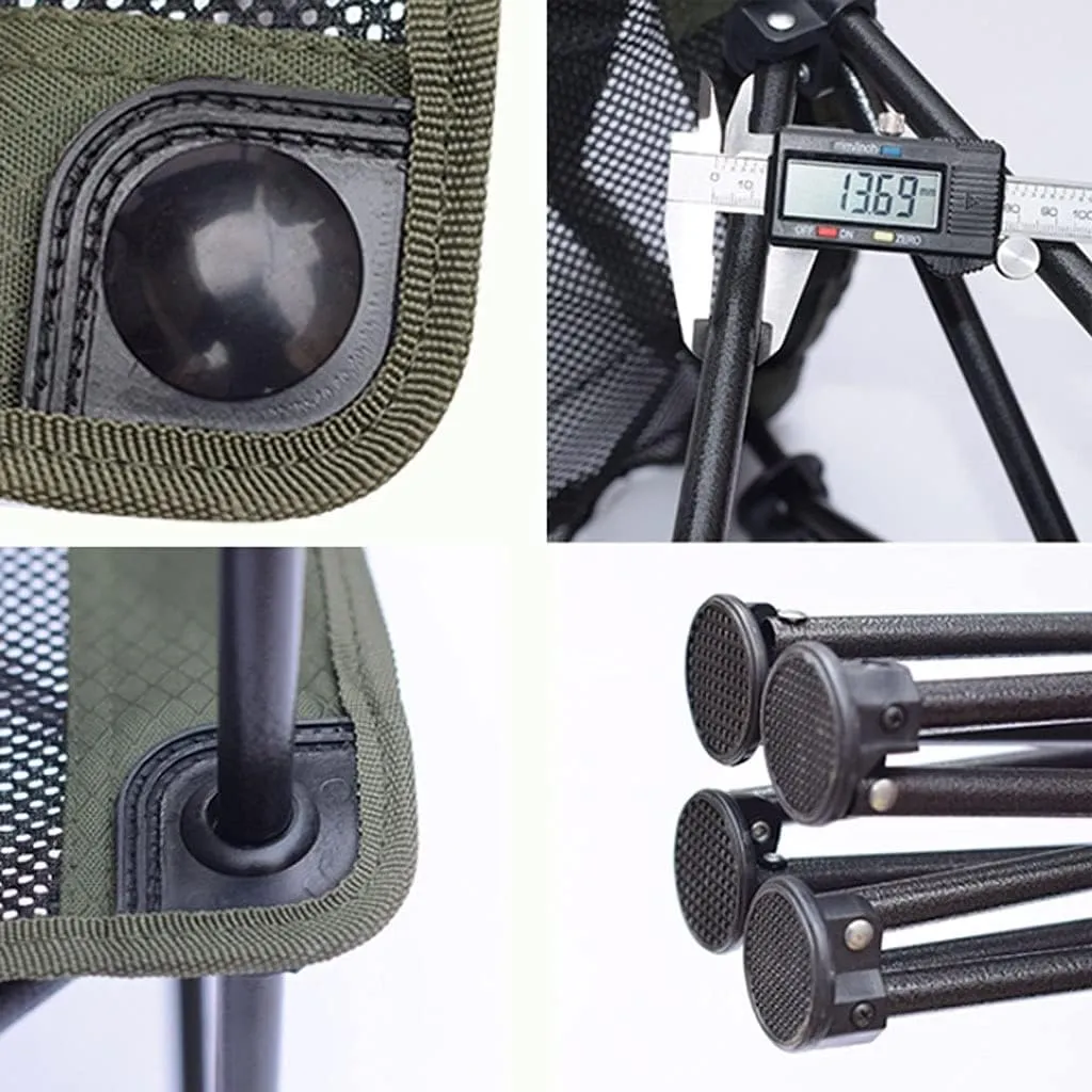 Ultralight Backpack Chair, Folding Camping Chair, Compact Folding Chair, Camping, Hiking, Traveling, Fishing (Color : Black, Size : 68.5 * 42 * 42CM)