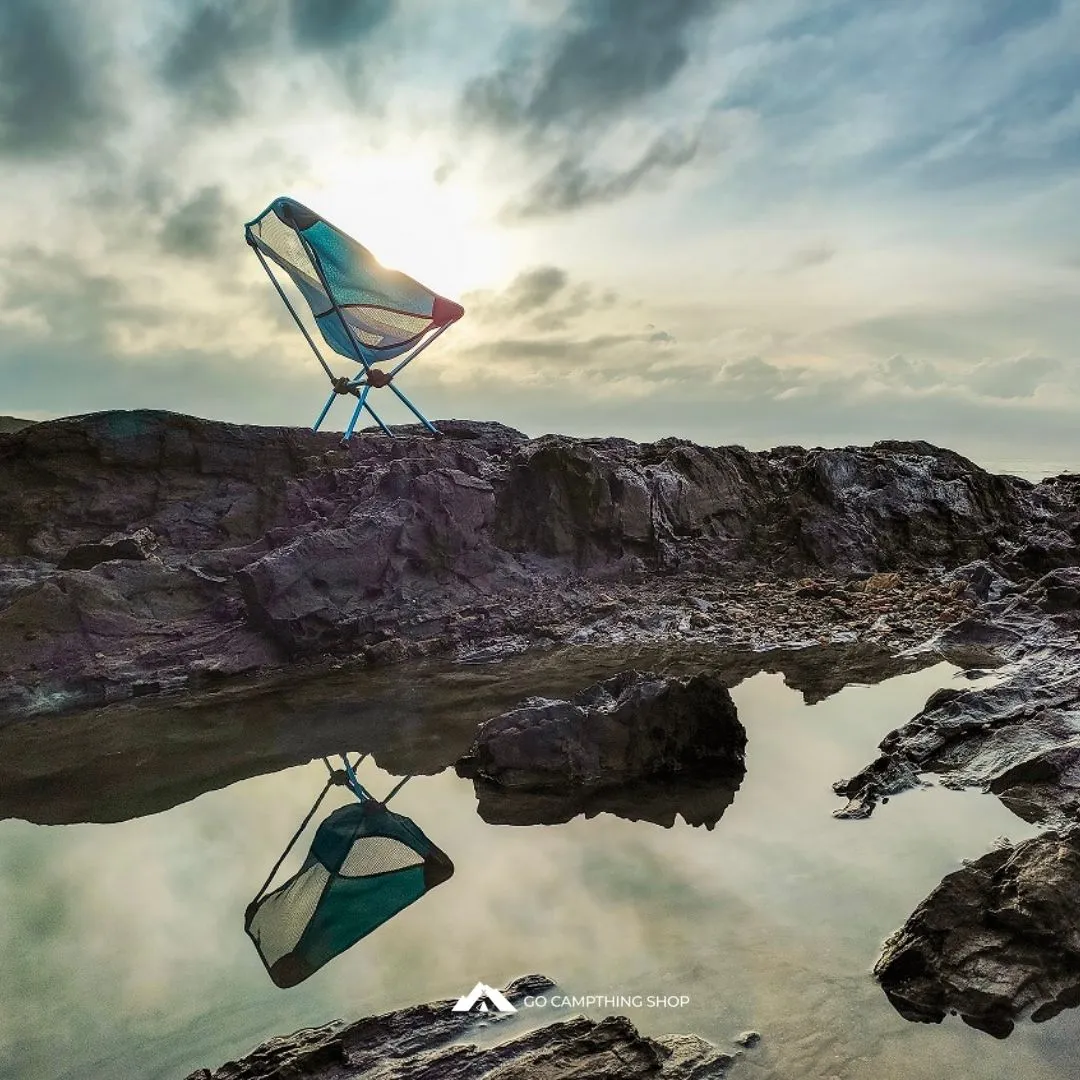 Ultralight Camping Outdoor Folding Chair Durable Cationic Polyester Bench Eco Friendly