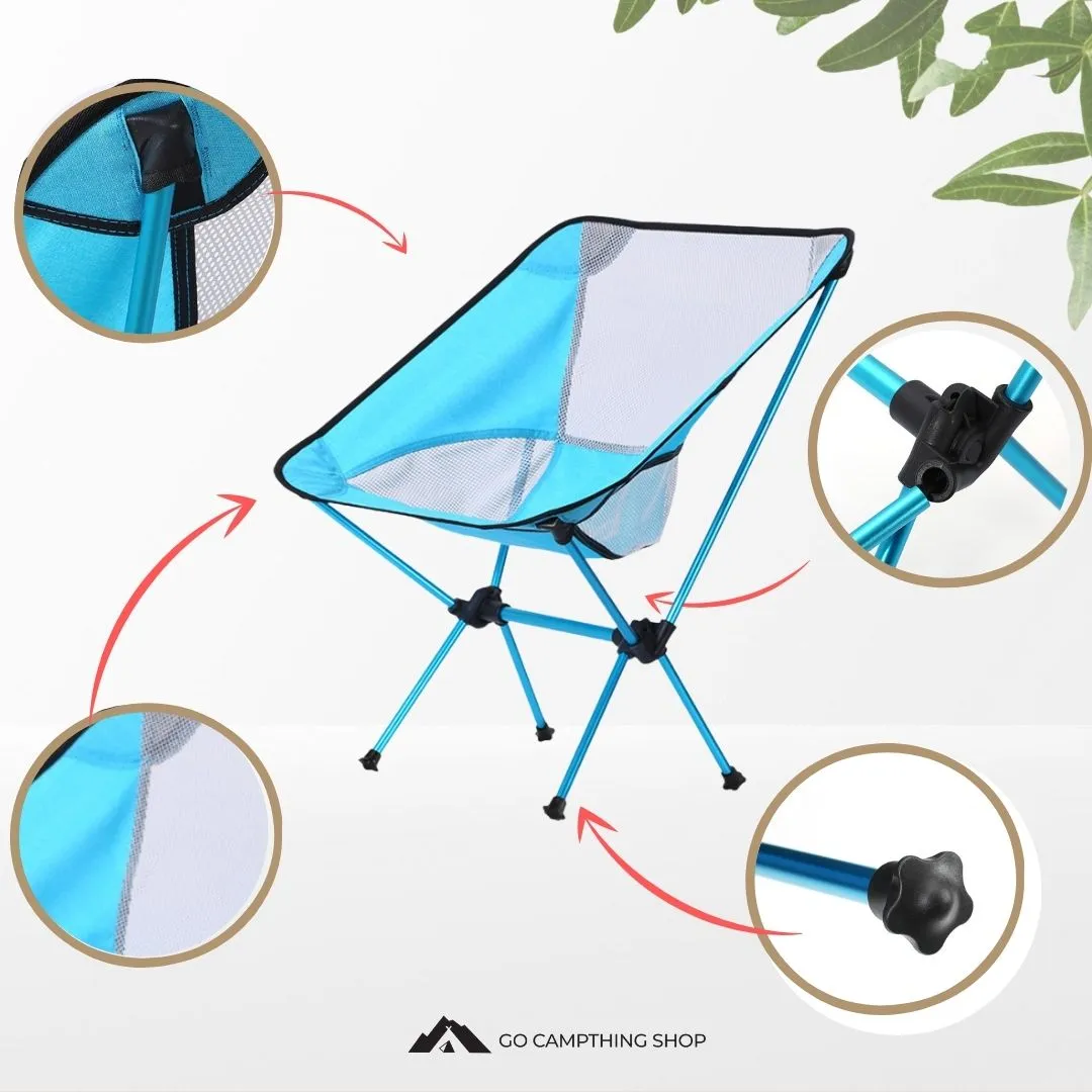 Ultralight Camping Outdoor Folding Chair Durable Cationic Polyester Bench Eco Friendly