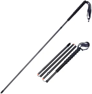 Ultralight Carbon Fiber Trekking Poles – 2-Pack Collapsible & Telescopic Hiking Walking Sticks with Anti-Shock, Ergonomic Grips, Adjustable Wrist Straps for Hiking, Backpacking,