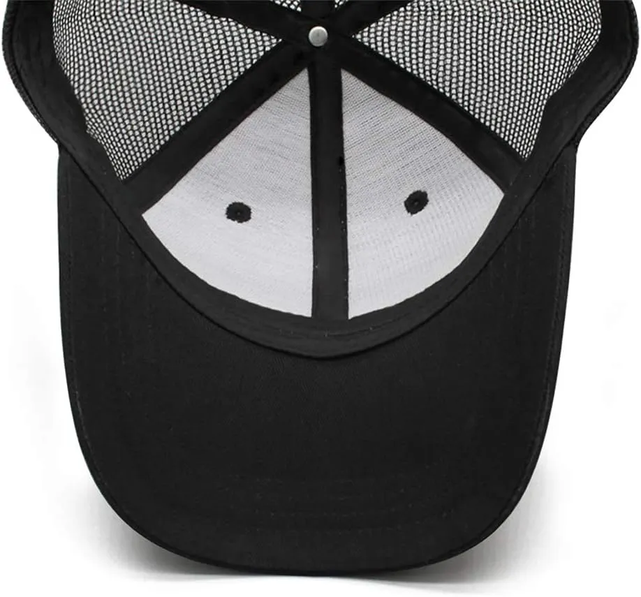 Unisex Baseball Cap Adjustable Snapback Mesh Trucker Dad Military Hat Black