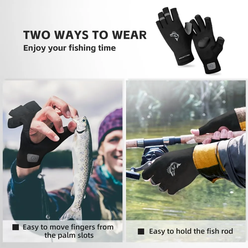 Unisex UV Protective Fingerless Gloves UPF 50  Sun Glove for Outdoor Fishing Cycling Hiking Driving Kayaking