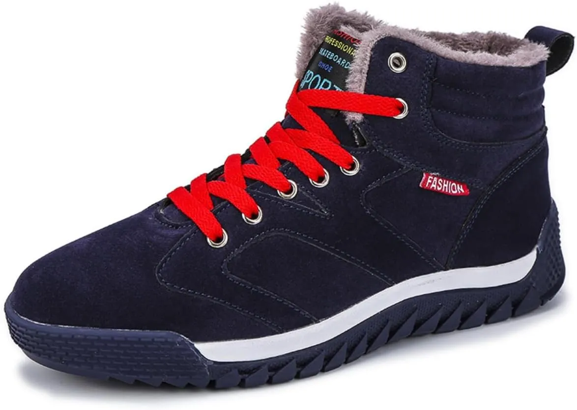 Unisex Winter Snow Boots, Waterproof Anti-Slip Fur Lined Warm Hiking Sneakers Shoes, Outdoor Trekking Backpacking Camping Footwear