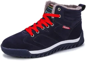Unisex Winter Snow Boots, Waterproof Anti-Slip Fur Lined Warm Hiking Sneakers Shoes, Outdoor Trekking Backpacking Camping Footwear