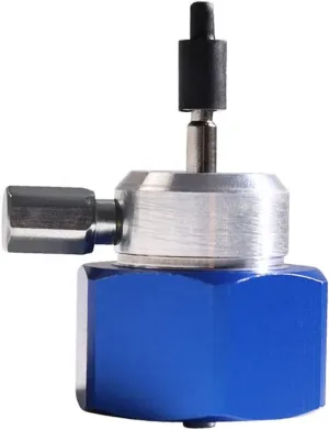 Universal Airsoft Propane Refilling & Charging Adapter for Green Gas Tank with Silicone Oil Port (Blue)
