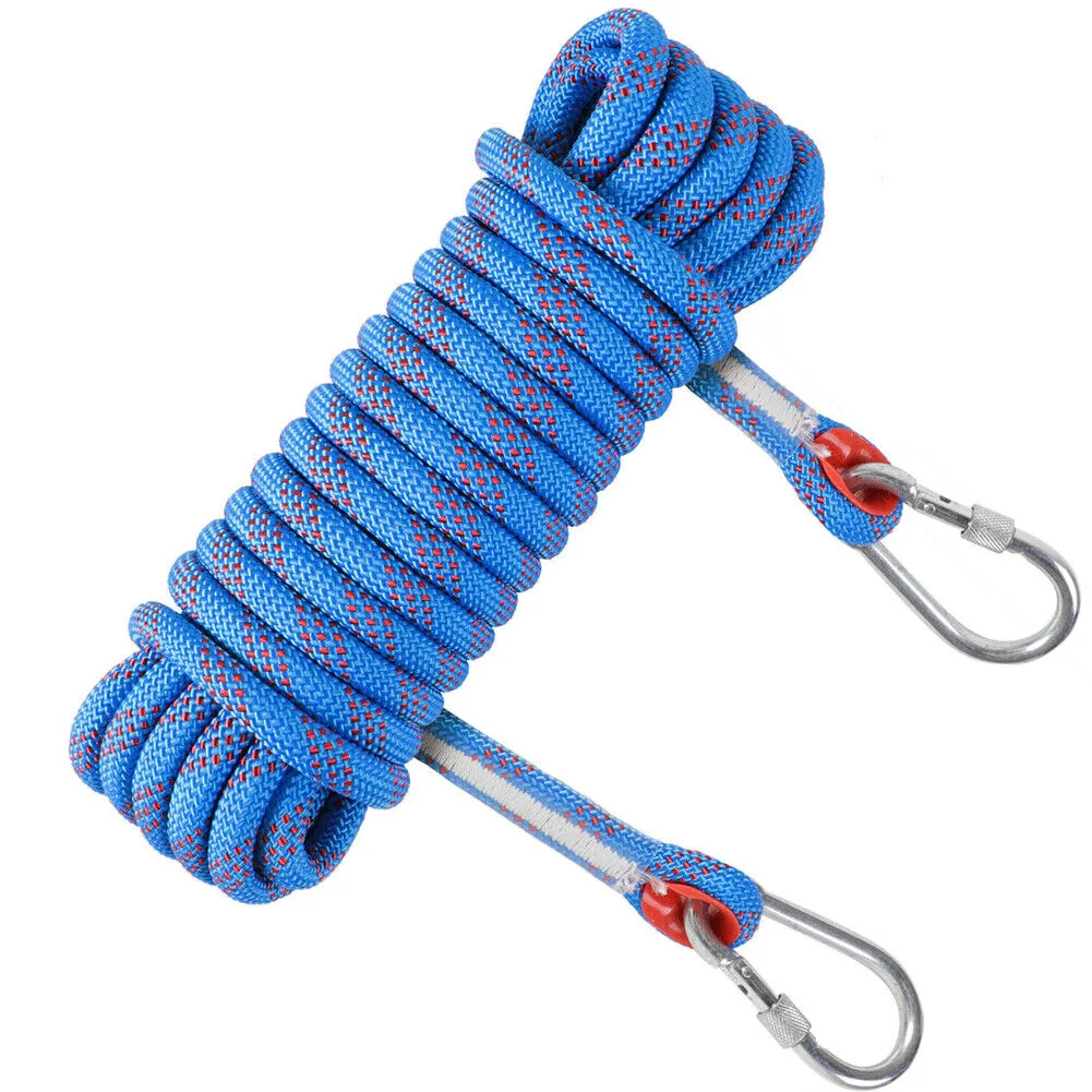US 3300lbs Heavy Duty Climbing Rope Static Rock-Climbing Escape Rescue Cord 10MM