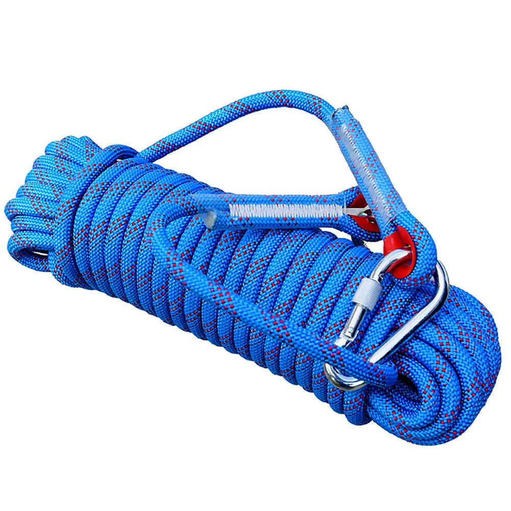 US 3300lbs Heavy Duty Climbing Rope Static Rock-Climbing Escape Rescue Cord 10MM