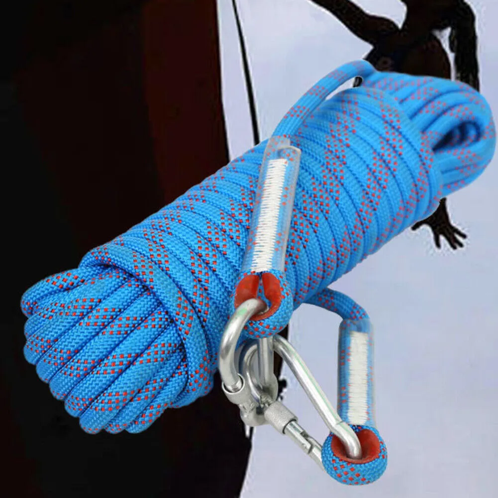 US 3300lbs Heavy Duty Climbing Rope Static Rock-Climbing Escape Rescue Cord 10MM
