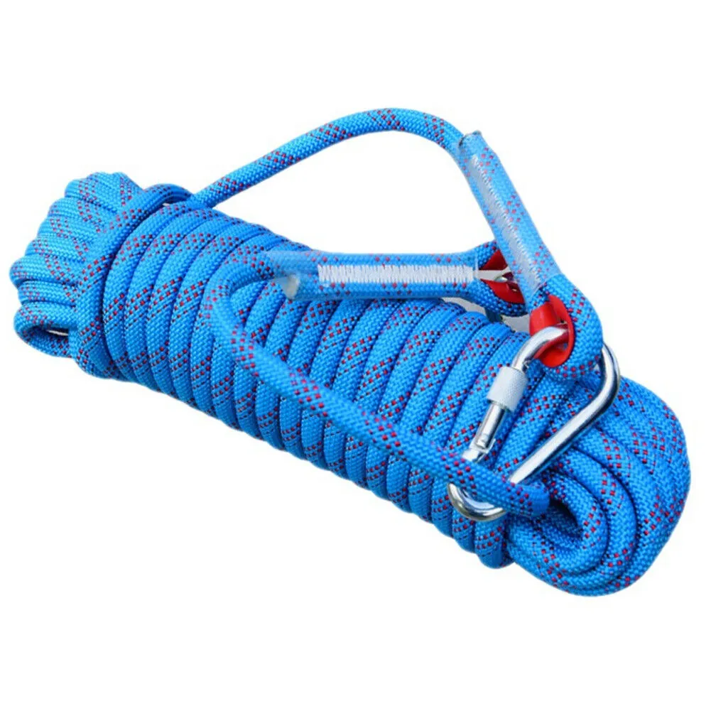 US 3300lbs Heavy Duty Climbing Rope Static Rock-Climbing Escape Rescue Cord 10MM