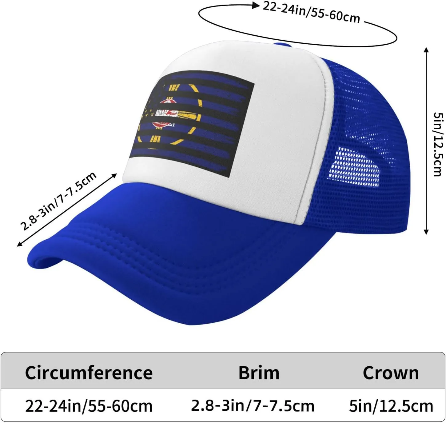 US and Flag of Omaha, Nebraska Baseball Cap for Men Women Adjustable Breathable Mesh Trucker Hat Unisex
