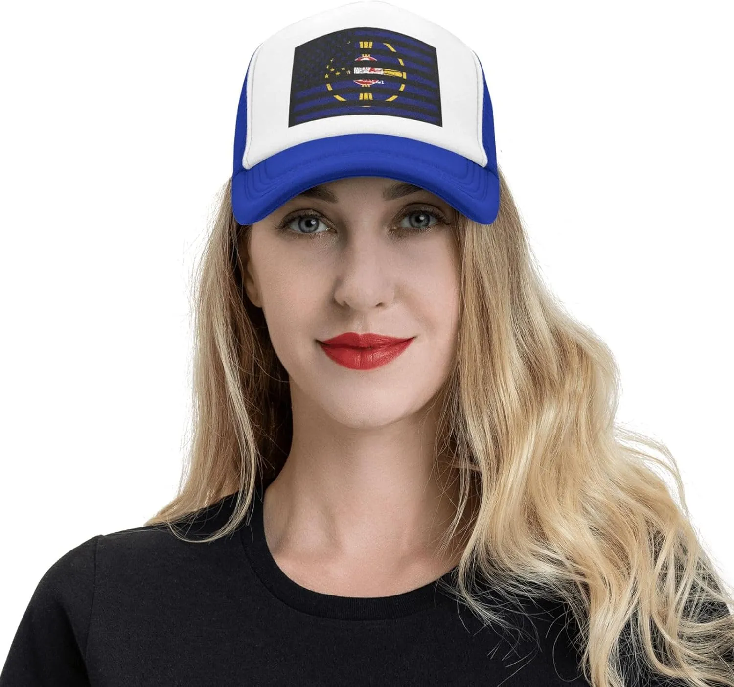 US and Flag of Omaha, Nebraska Baseball Cap for Men Women Adjustable Breathable Mesh Trucker Hat Unisex