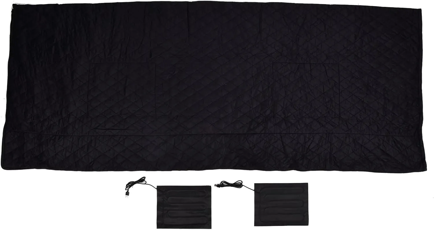 USB Heated Outdoor Sleeping Bag with Fastener for Camping, Hiking, Comfortable Polyester Weather Resistant Sleep Sack