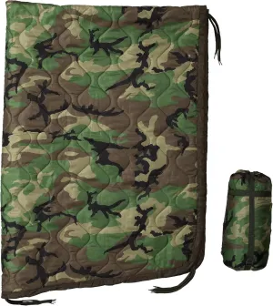 USGI Industries Military Woobie Blanket | Thermal Insulated Camping Blanket, Poncho Liner | Large, Portable, Insulation, Water-Resistant, for Hiking, Survival | Compression Carry Bag