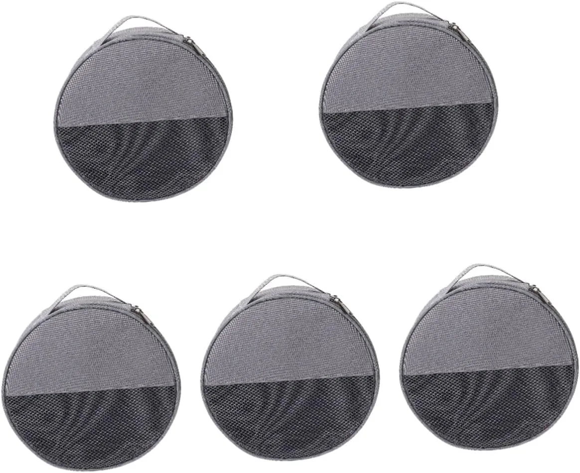 VANZACK Outdoor Tableware Bag Canvas Bag Camping Plate Organizer Round Plate Bag Picnic Tableware Bag Camping