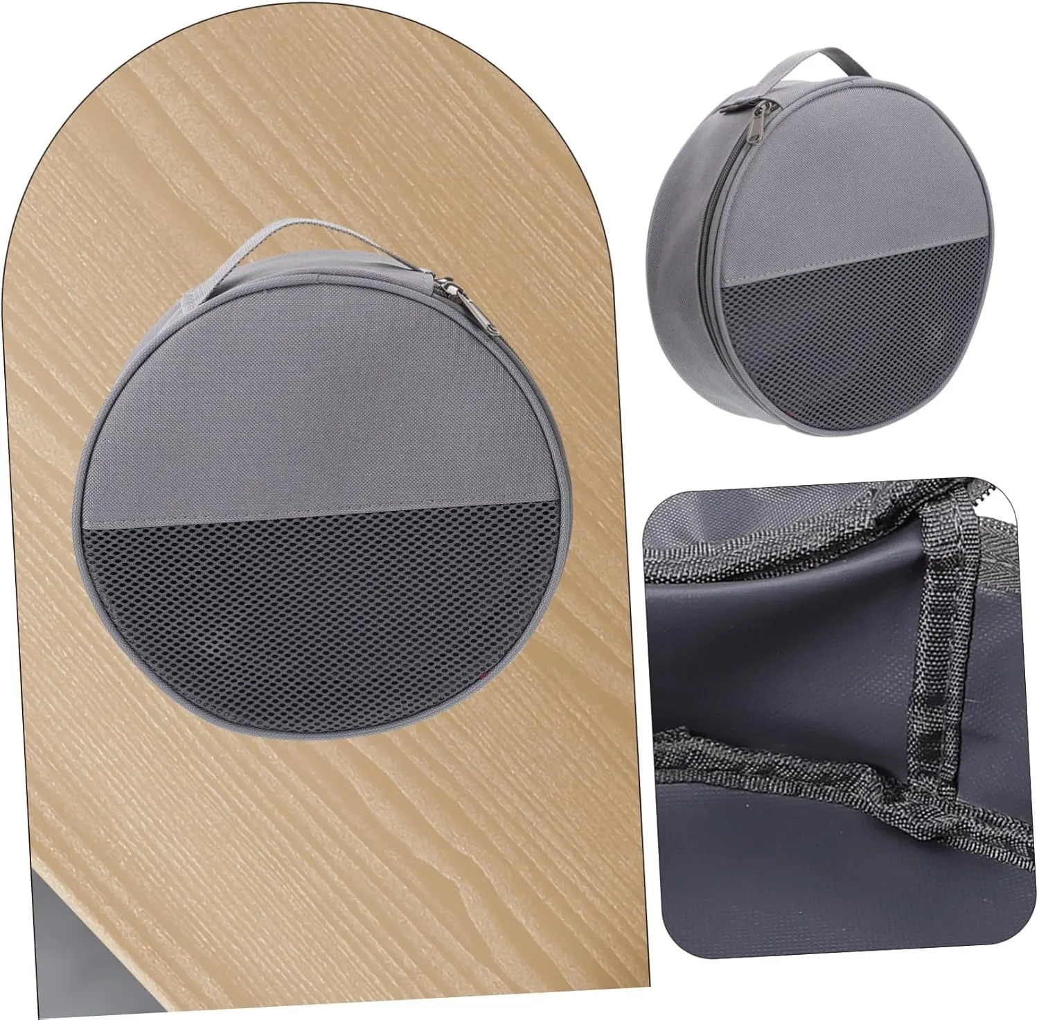 VANZACK Outdoor Tableware Bag Canvas Bag Camping Plate Organizer Round Plate Bag Picnic Tableware Bag Camping