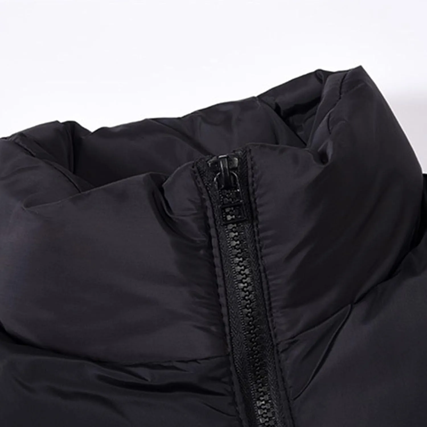 Vest for Men Stand Collar Zip Up Color Block Padded Jacket Thicken Warm Winter Casual Outdoor Sports Vest with Pocket