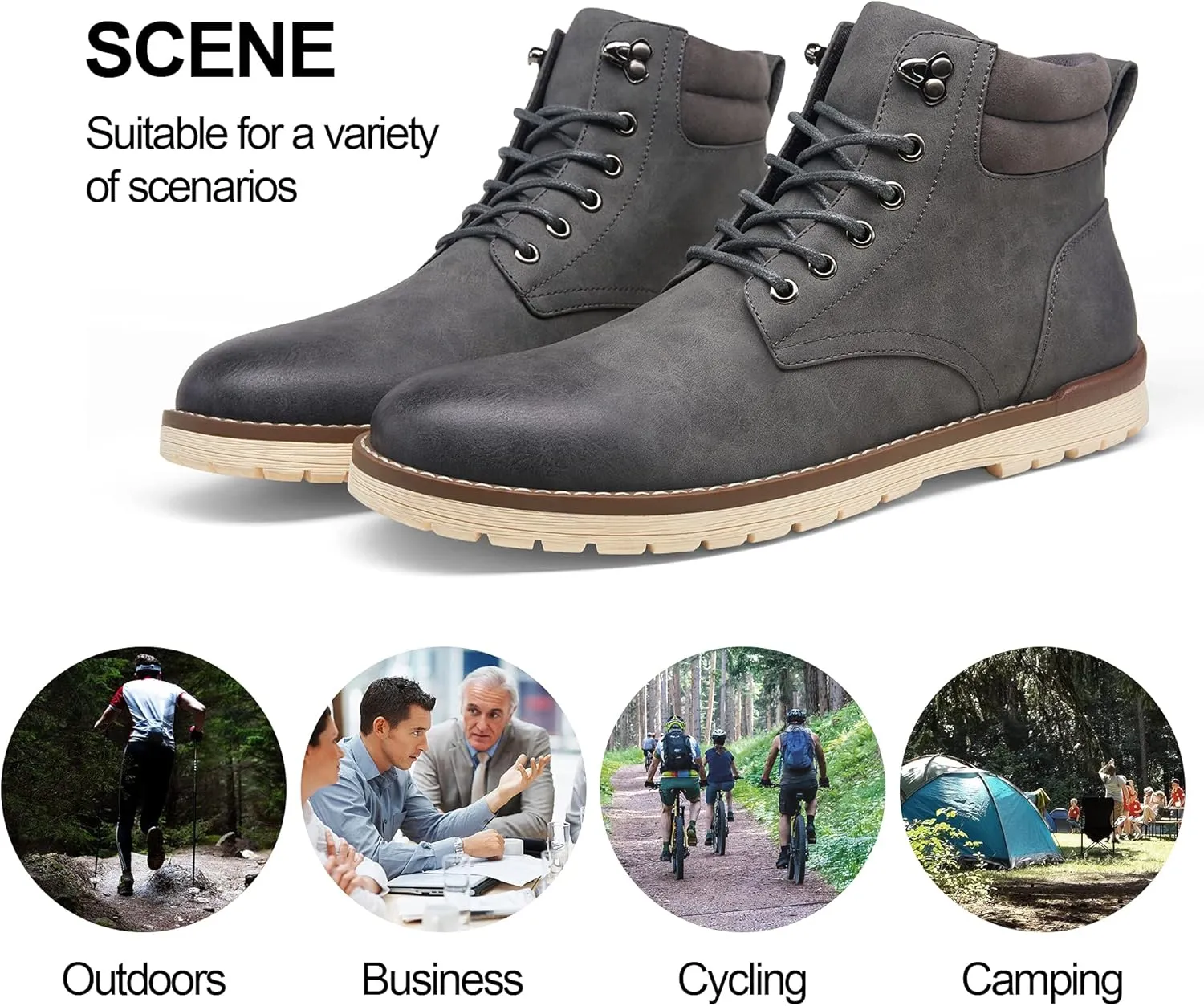 Vostey Men's Boots Hiking Boots Casual Boots for Men