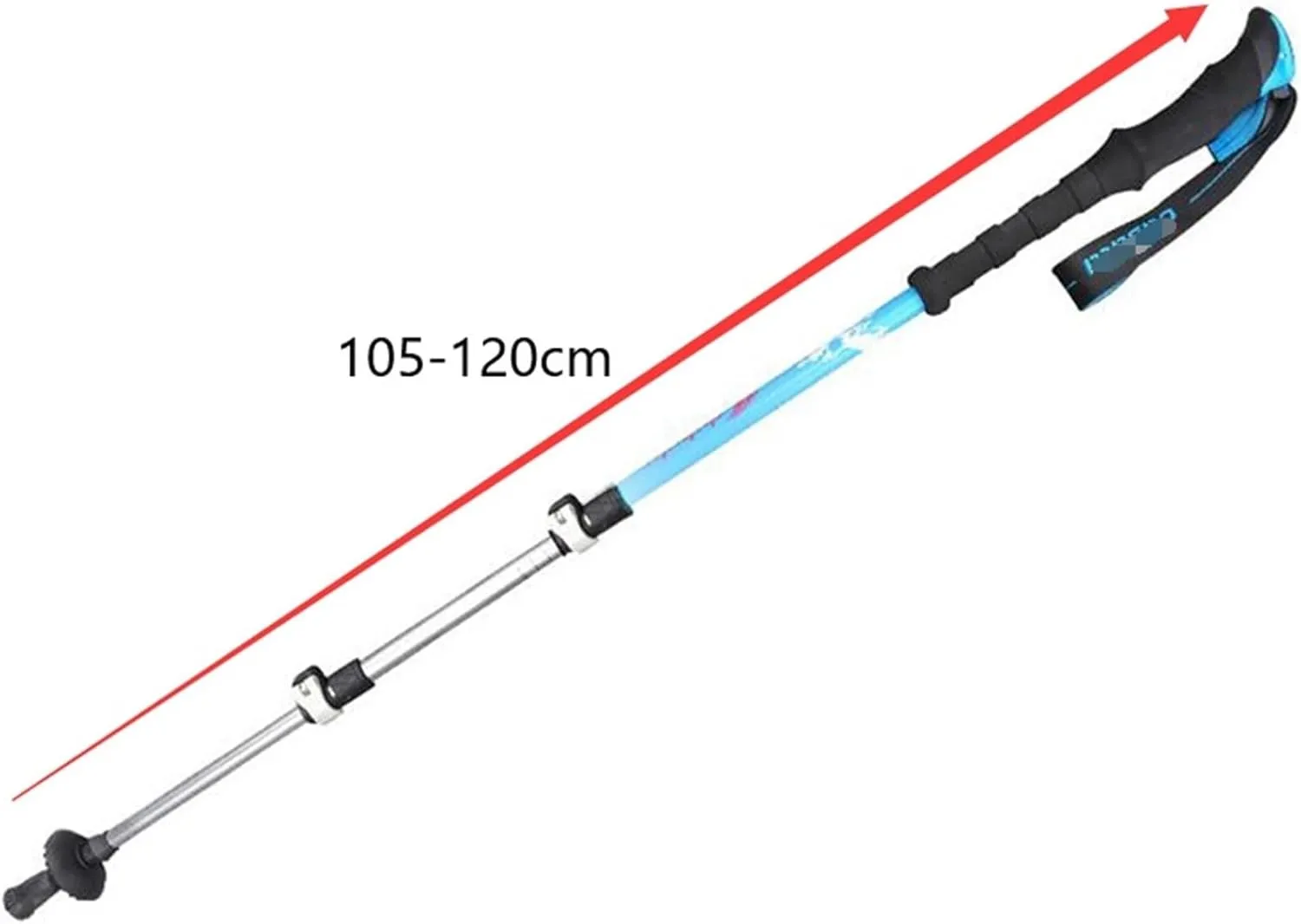Walking Stick Hiking Poles Outdoor Carbon Fiber Trekking Poles Climbing Poles Telescopic Climbing Pole Foldable Portable Hiking Gear Trekking Poles