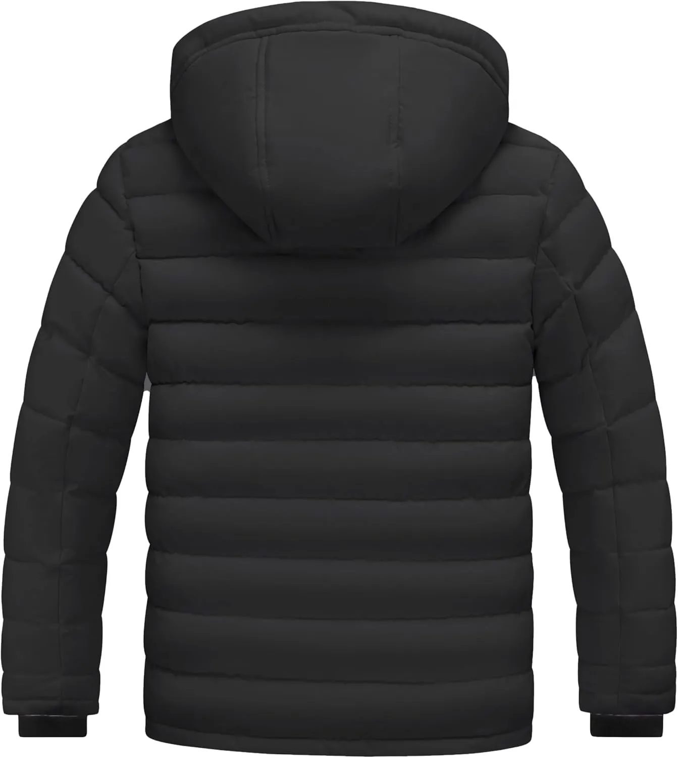 wantdo Men's Quilted Puffer Jacket Hooded Waterproof winter jacket Warm Puffer Coat Outwear
