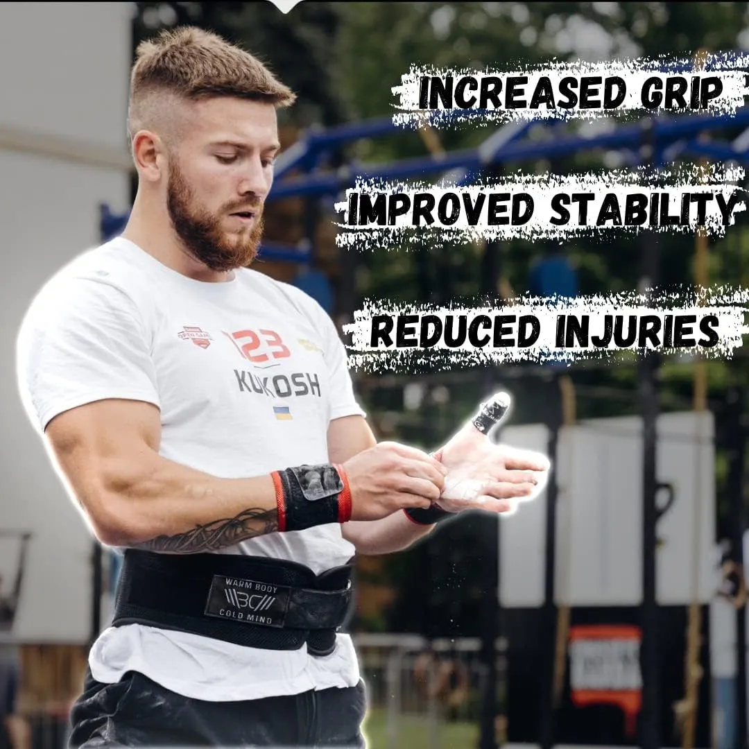 WARM BODY COLD MIND Premium Chalk Block for Weight Lifting - Hand Grip for Cross Training, Climbing, Gymnastics, Weightlifting, Powerlifting, Deadlift, Pole Dancing, Sport Gym, Fitness