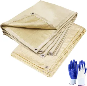 Welding Blanket 6x8 ft - Heavy Duty Fiberglass Heat Resistant Fabric, UP to 1022°F Fireproof Retardant Mat, for Camping/Grill/Smoker/Welding, Home Protection High Temp Insulation Blankets (2 Packs)