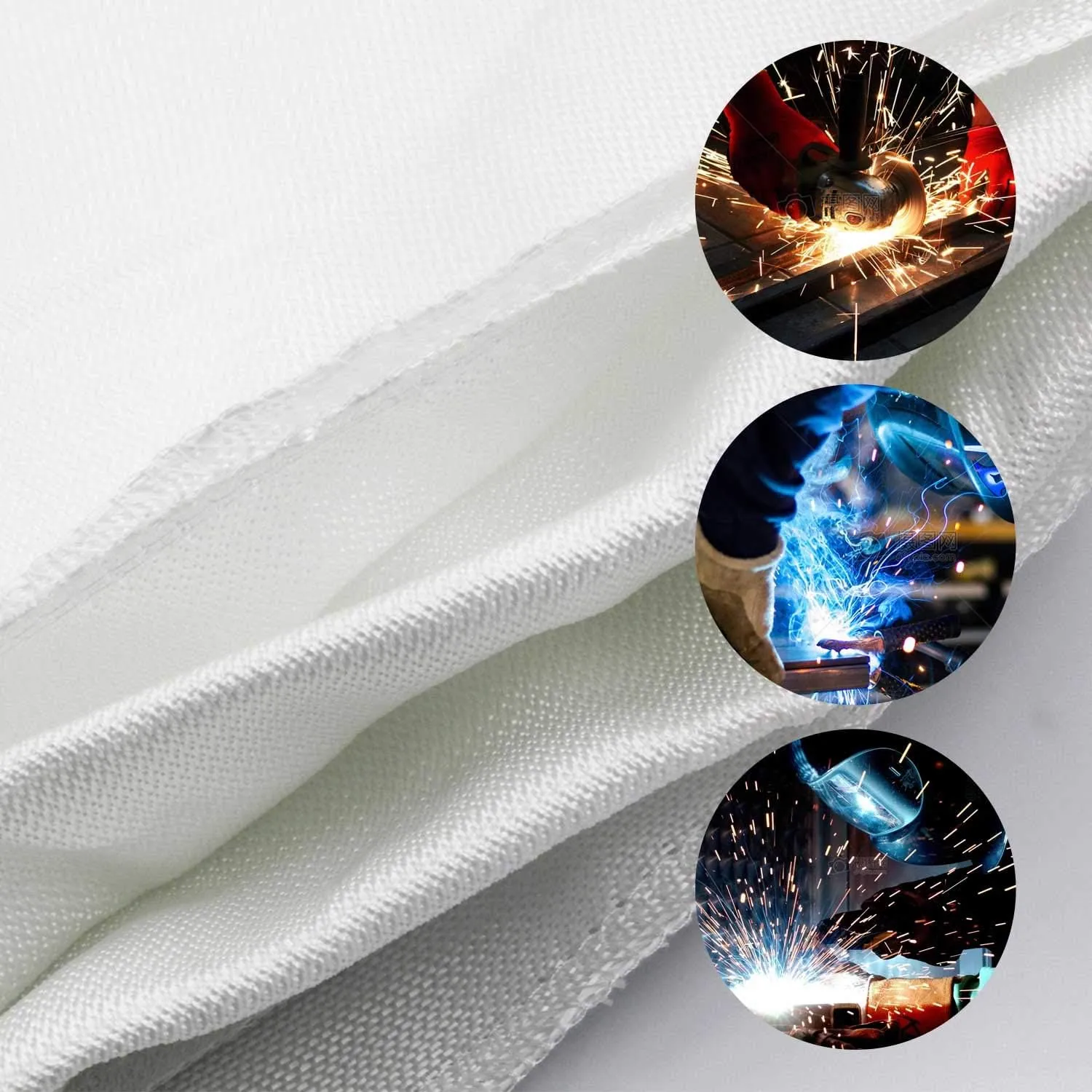 Welding Blanket Heavy Duty Fiberglass Fire Blanket Protect Work Area from Sparks (80 x 80 inches)