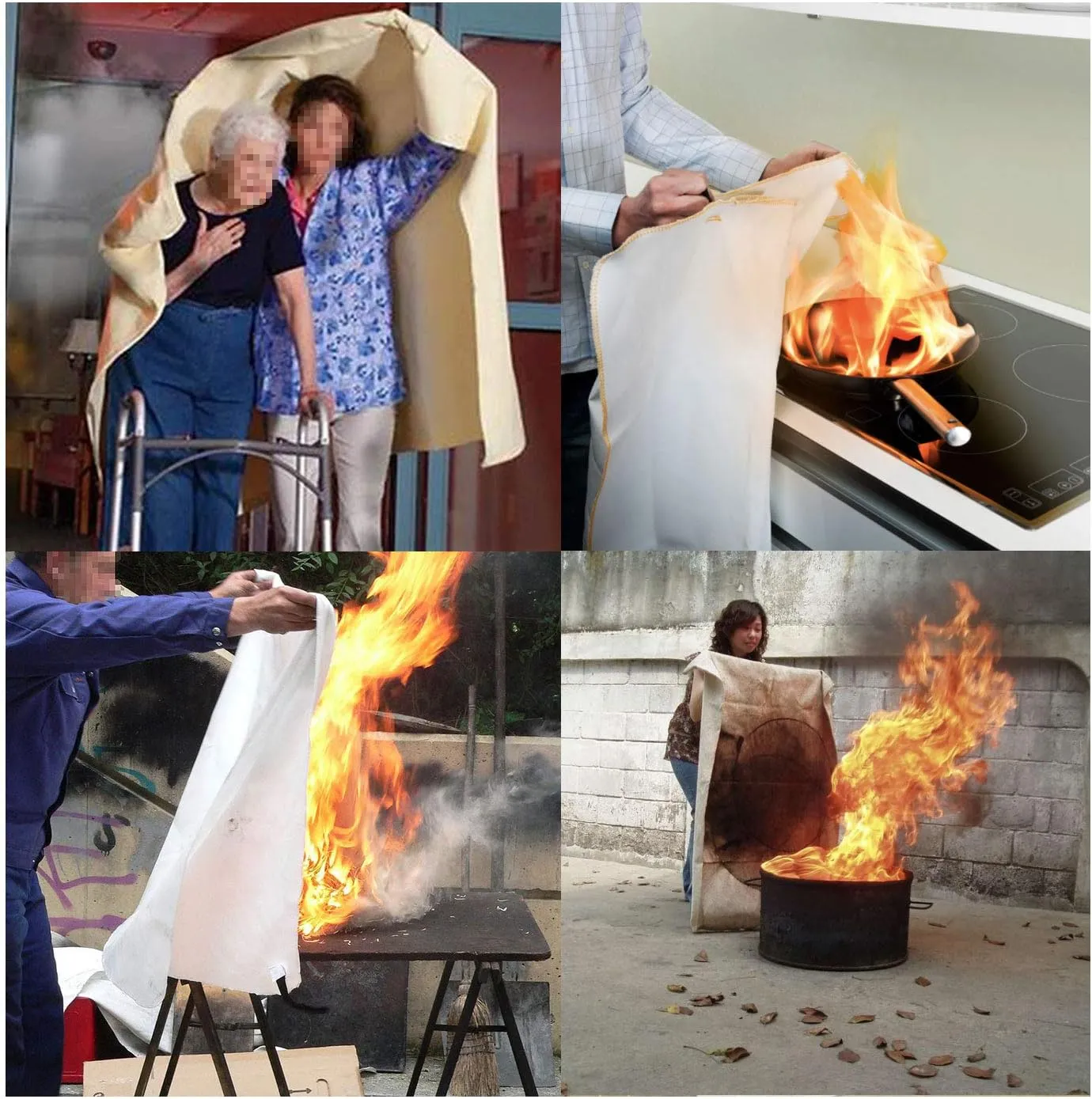 Welding Blanket Heavy Duty Fiberglass Fire Blanket Protect Work Area from Sparks (80 x 80 inches)