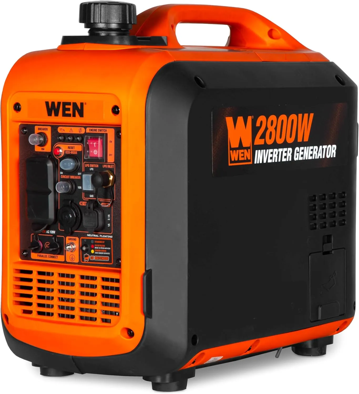 WEN 2800-Watt Dual Fuel Inverter Generator, Quiet, Portable, and Lightweight with Fuel Shut Off and CO Watchdog (DF280iX)