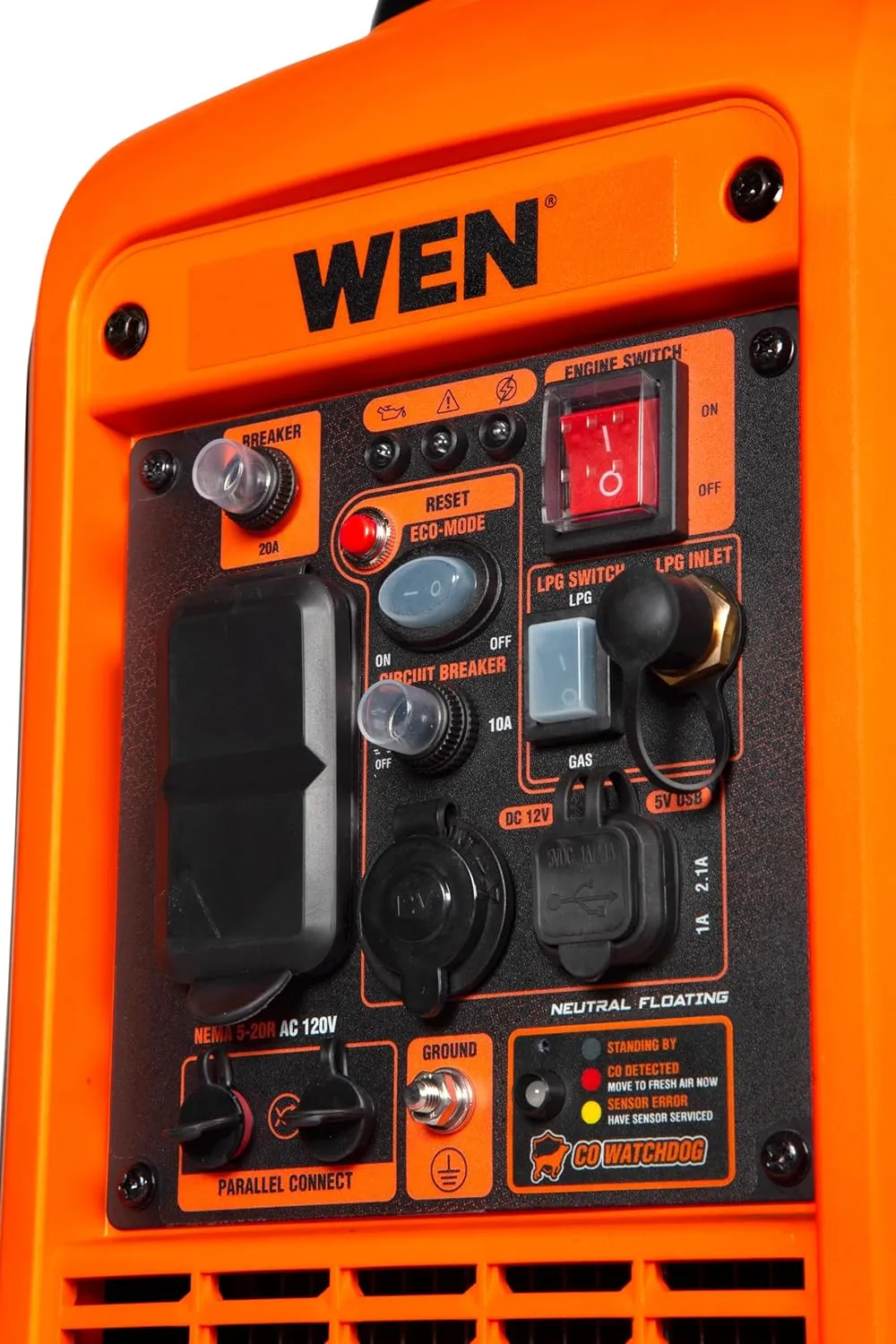 WEN 2800-Watt Dual Fuel Inverter Generator, Quiet, Portable, and Lightweight with Fuel Shut Off and CO Watchdog (DF280iX)