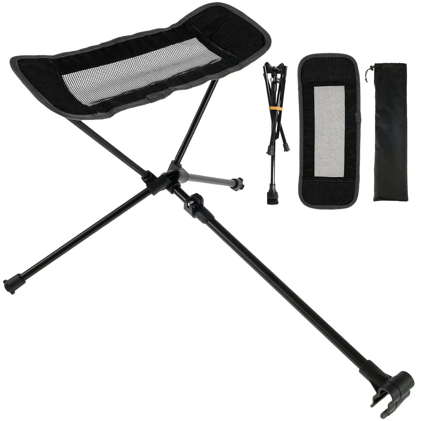 WEST TUNE Universal Camping Chair Foot Rest Folding Attachable Footstool for Outdoor Use