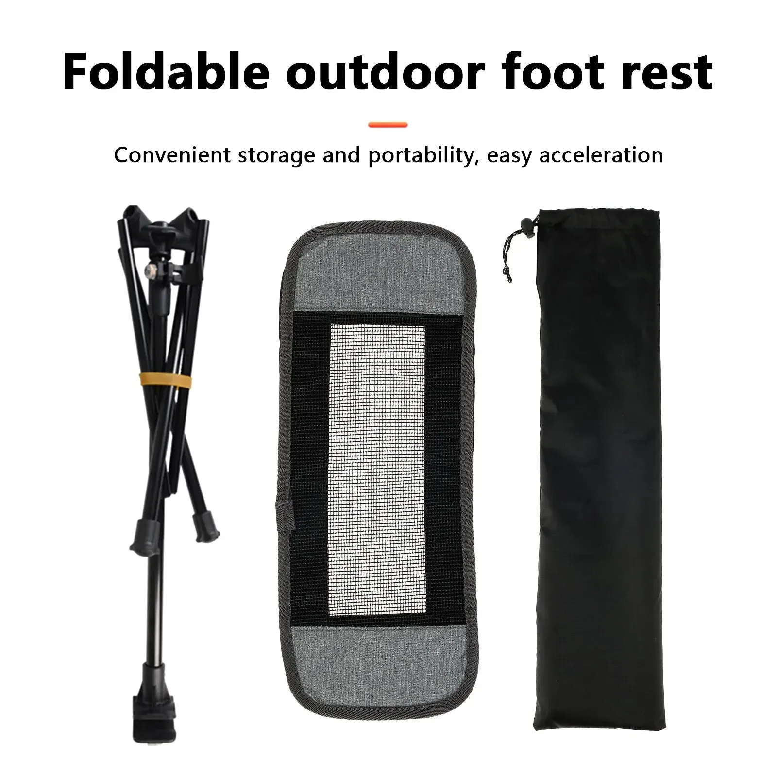 WEST TUNE Universal Camping Chair Foot Rest Folding Attachable Footstool for Outdoor Use