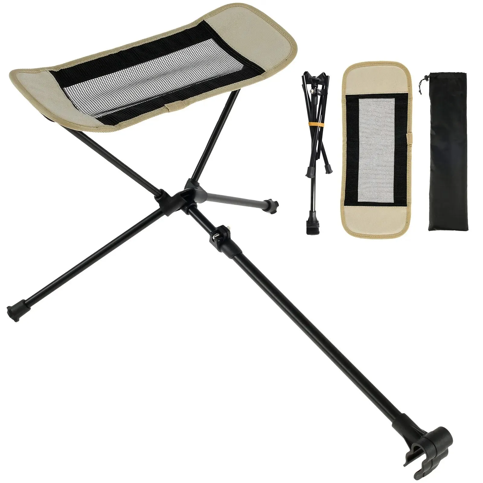 WEST TUNE Universal Camping Chair Foot Rest Folding Attachable Footstool for Outdoor Use
