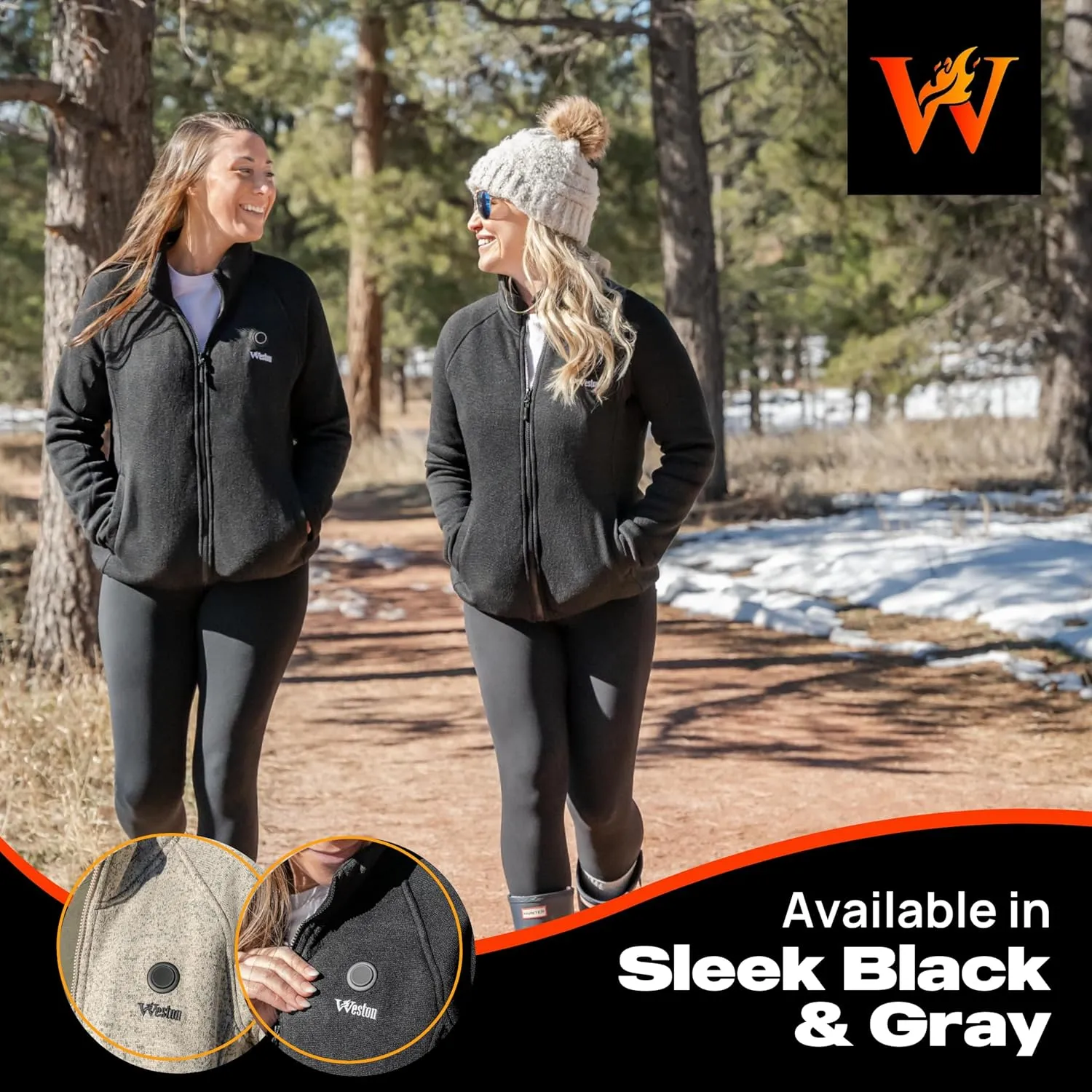 Weston Heated Fleece Jacket for Women - Rechargeable & Electric - Women's Heated Jacket & Sweatshirt for Cold Weather