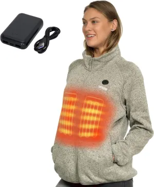 Weston Heated Fleece Jacket for Women - Rechargeable & Electric - Women's Heated Jacket & Sweatshirt for Cold Weather