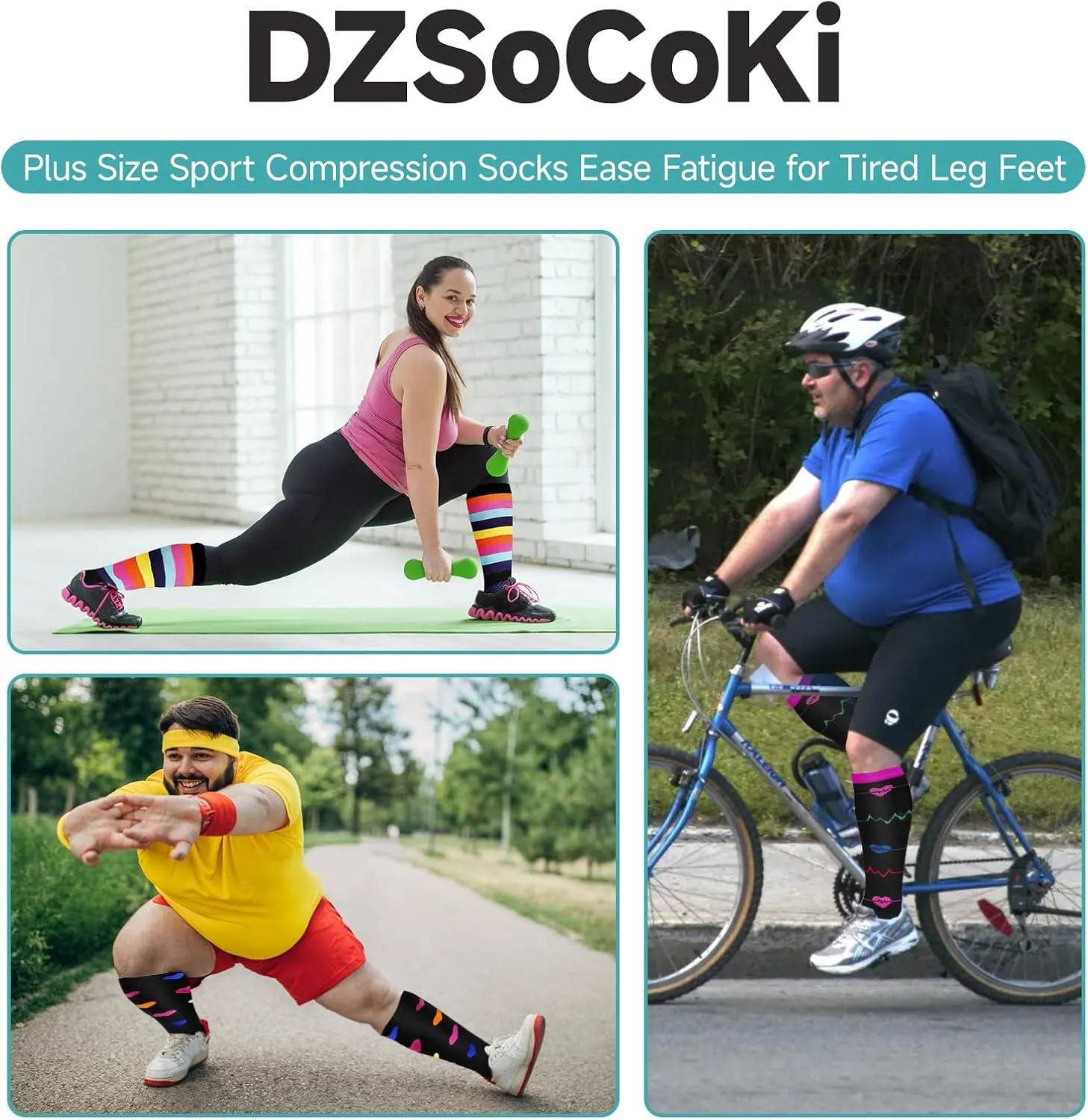 Wide Calf Compression Socks for Women Men,Large Plus Size Compression Socks Support for Nurse Pregnant
