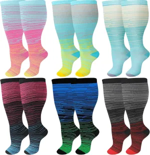 Wide Calf Compression Socks for Women Men,Large Plus Size Compression Socks Support for Nurse Pregnant