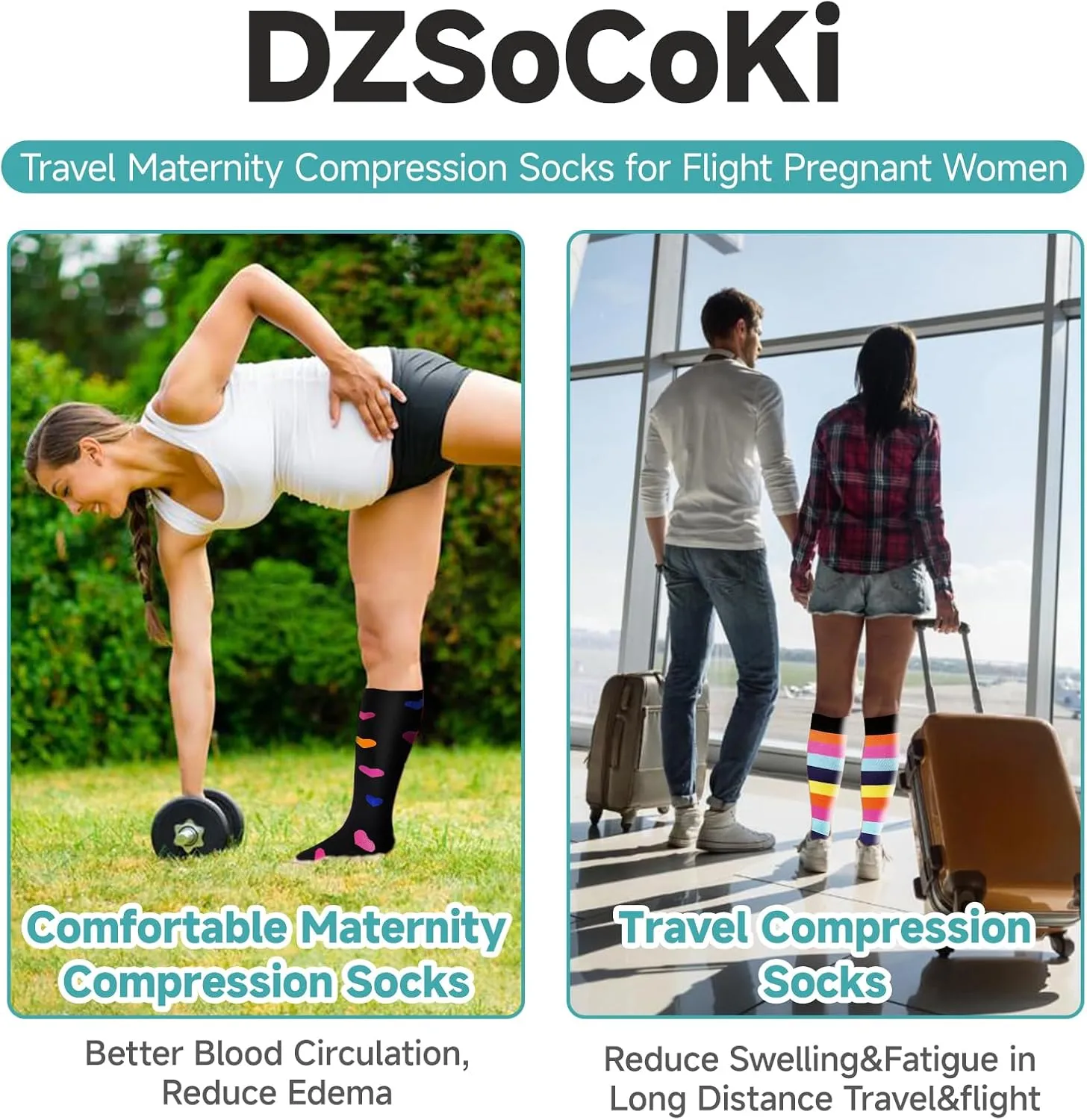 Wide Calf Compression Socks for Women Men,Large Plus Size Compression Socks Support for Nurse Pregnant