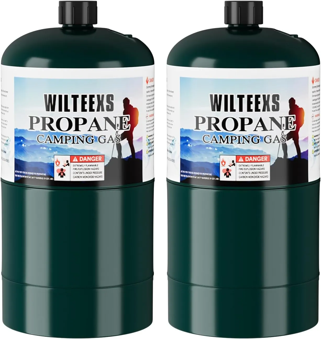 WILTEEXS Propane Gas Cylinder, Propane for Propane Torch Head Weed, Camping, Welding -2 Pack