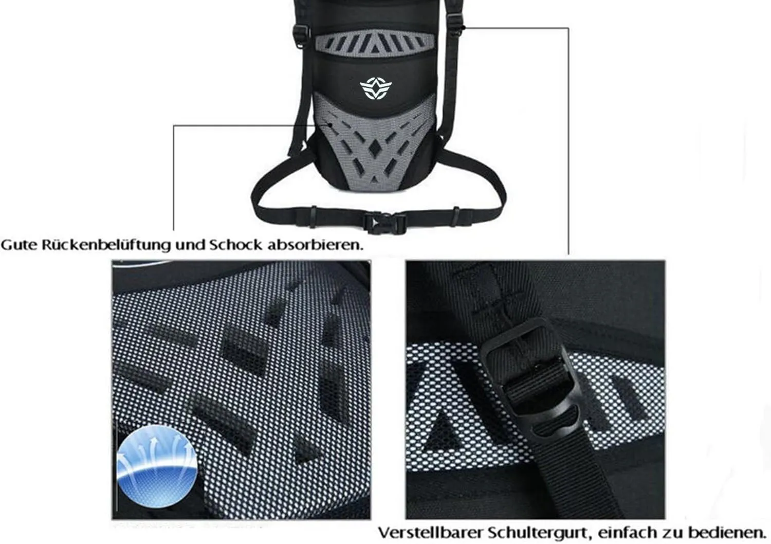 WINDCHASER Cycling Backpack, 10L Bicycle Backpack Waterproof Breathable Bag for Outdoor Travel Hiking Climbing Biking Running Skiing (Blue)