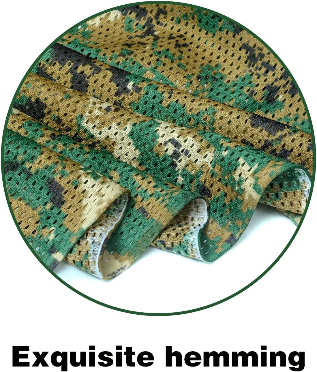 WINWAY Camo Burlap Cradle Mesh Fabric - 75D Camouflage Netting for Hunting Blinds, Camping Military Tree Stands, Ground Cover…