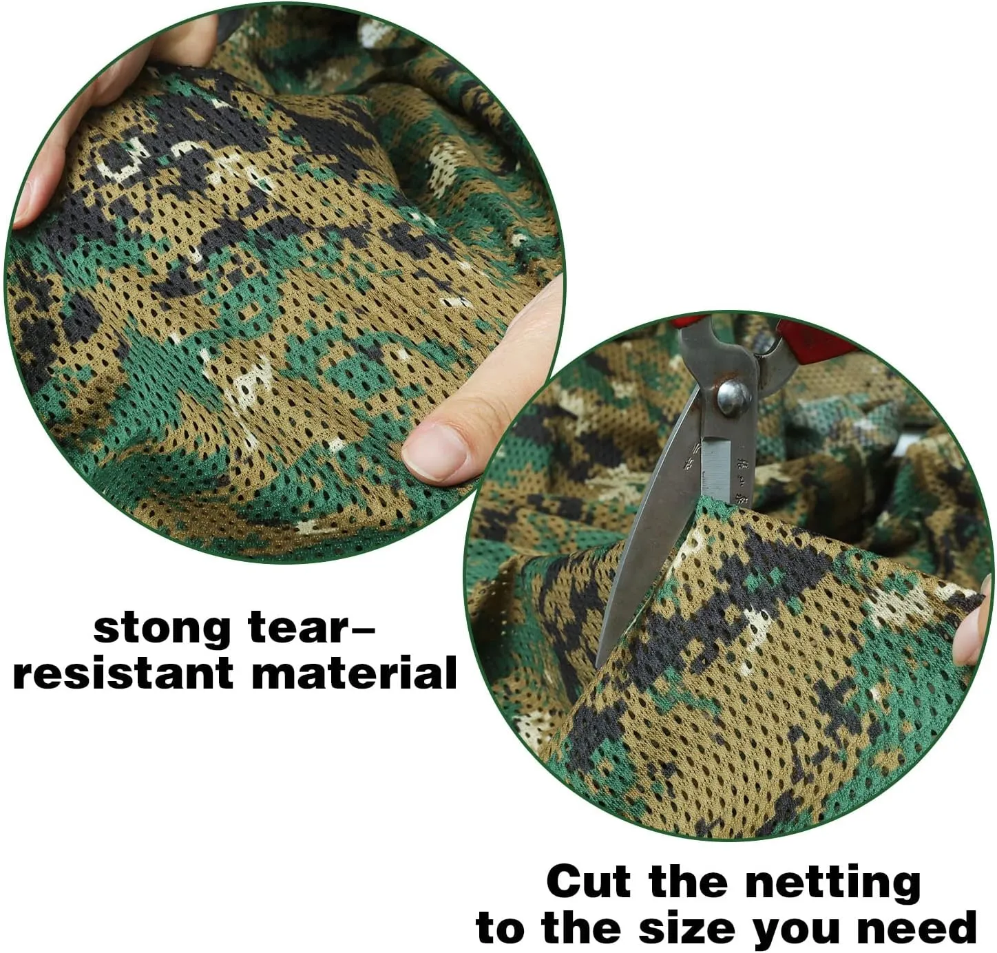 WINWAY Camo Burlap Cradle Mesh Fabric - 75D Camouflage Netting for Hunting Blinds, Camping Military Tree Stands, Ground Cover…