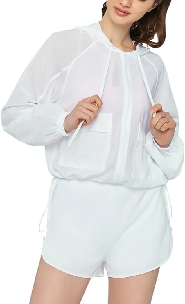 Women’s Long Sleeve Mesh Jackets Lightweight UV Protective Coat