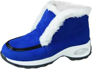 Womens Snow Boots Suede Anti-slip Winter Boots Classic Warm Fur Booties Casual Slip on Ankle Boots Comfortable Winter Shoes Trekking Shoes